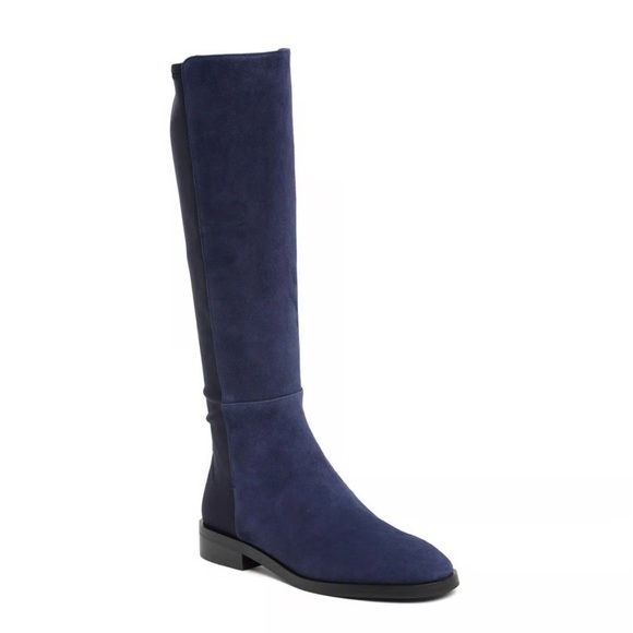 Stuart Weitzman Shoes - Stuart Weitzman Greer City 50/50 navy Suede Knee Boots 4.5